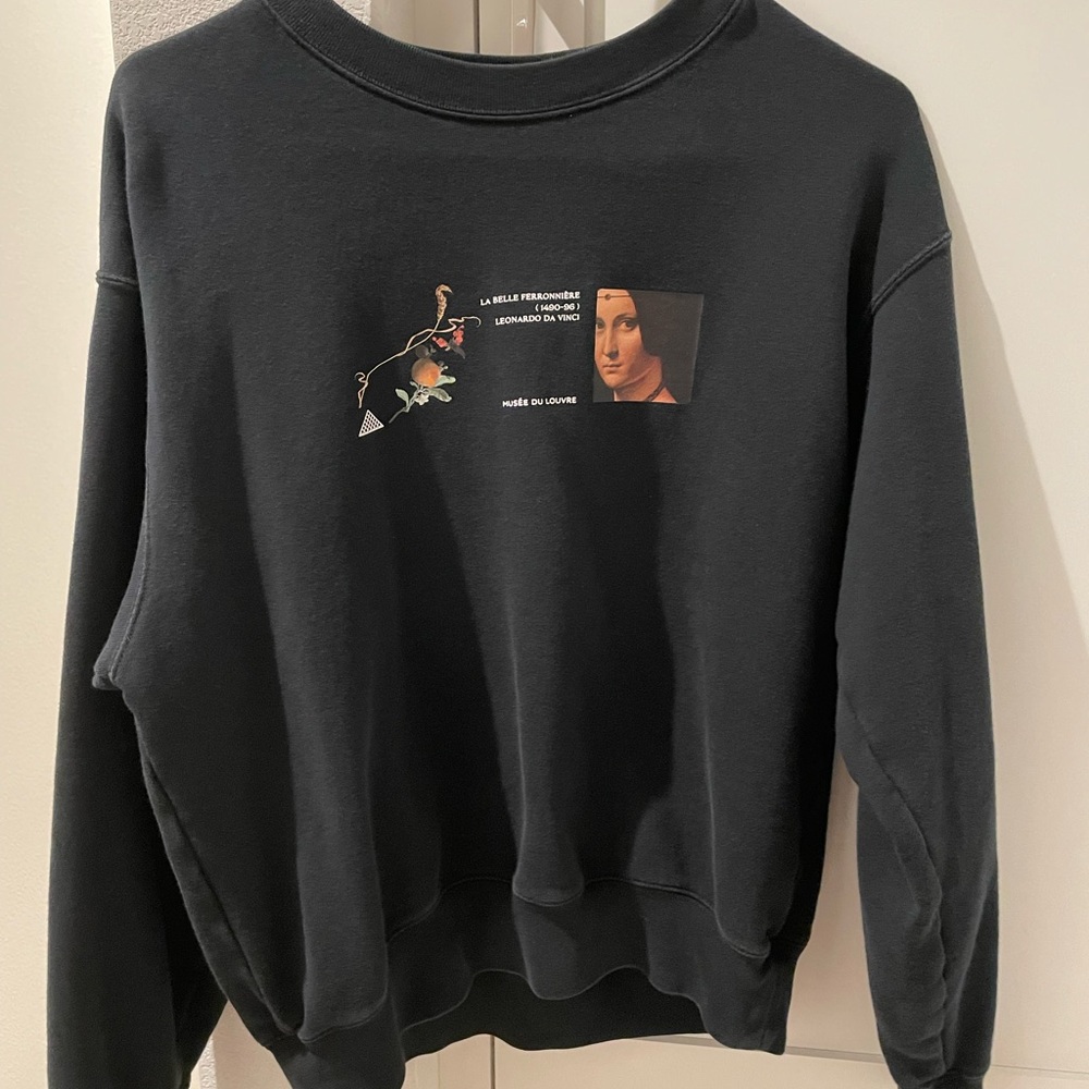 Uniqlo Black UT Sweatshirt louvre mona lisa size Small